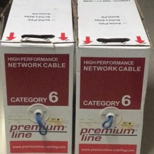 Cáp mạng U/UTP Cat 6, 23AWG, không chống nhiễu, vỏ LSZH (LSOH), 305m/thùng, màu xám (Premium Line)